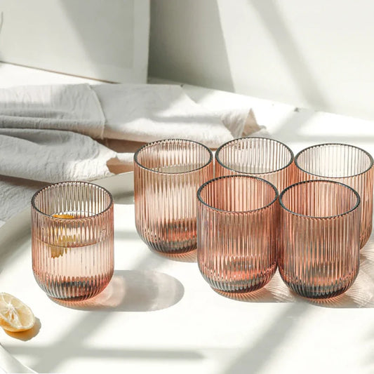 Elegant Striped Whiskey Glasses