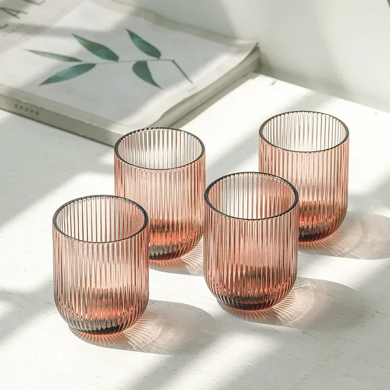 Elegant Striped Whiskey Glasses