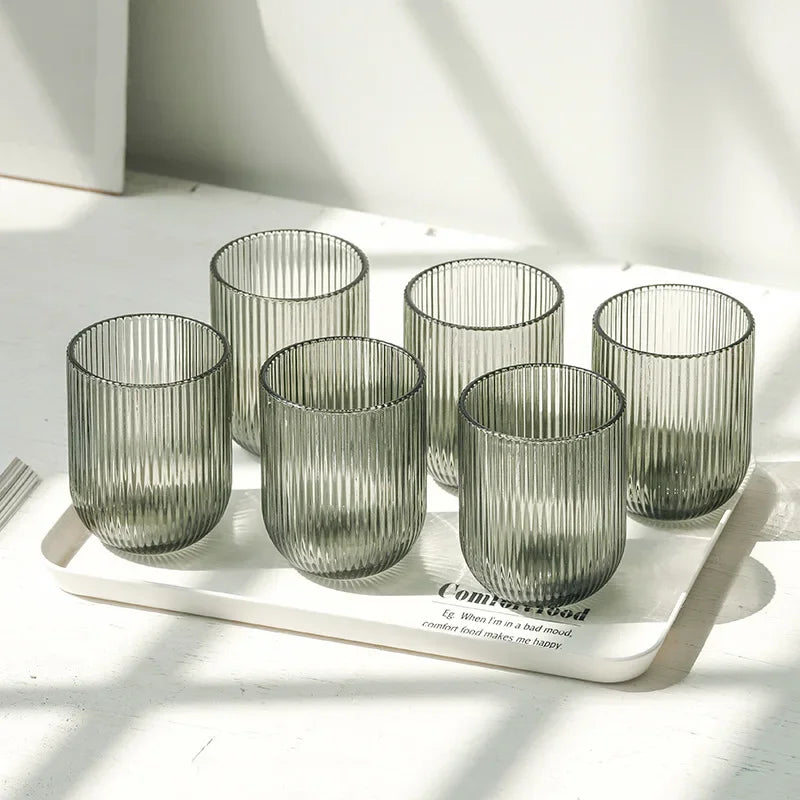 Elegant Striped Whiskey Glasses