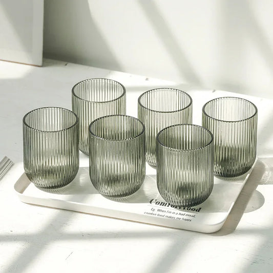 Elegant Striped Whiskey Glasses